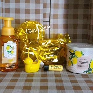 Bath & Body Works FRESH AMALFI LEMON & Billie The Duck 5PC Set